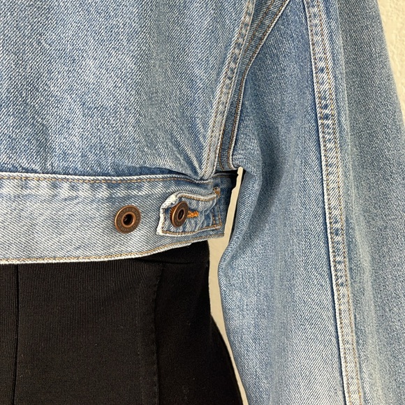 Off-White Virgil Abloh Cropped Denim Jacket 'Handmade' Applique Jean Jacket - Picture 8 of 16